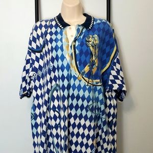 Vintage Goldsmith cotton polo top men Size XL short sleeve graphic Y2K